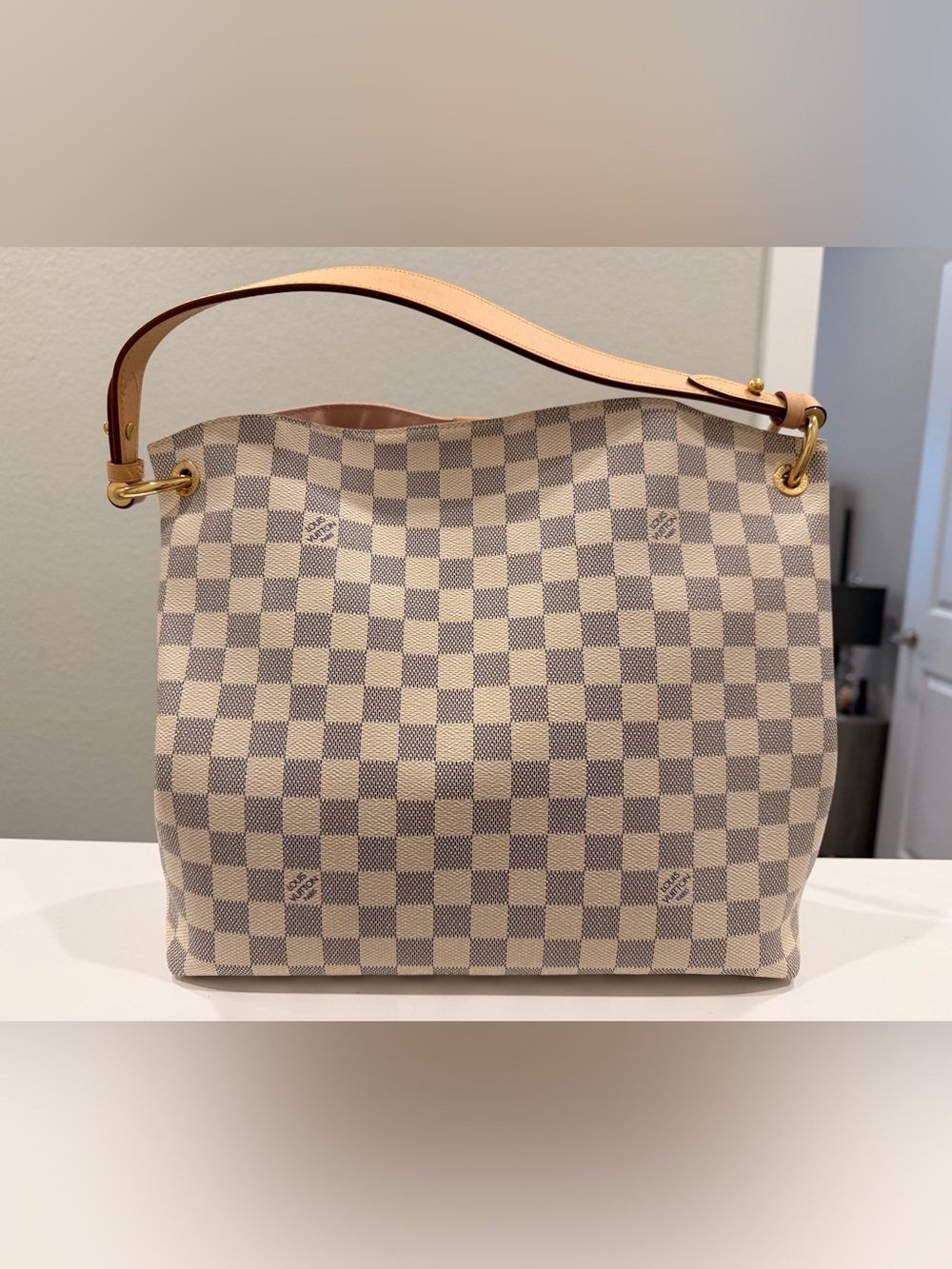 Louis Vuitton Azur Damier Shoulder Bag GRACEFUL PM - Picture 4 of 13